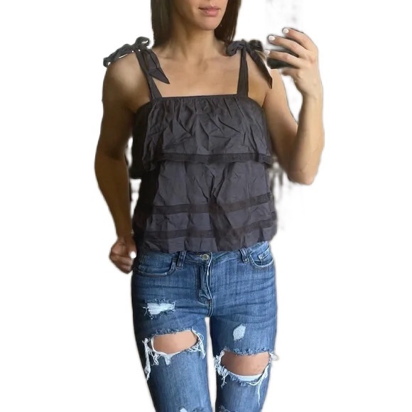 American Eagle Casual Tiered Shoulder Tie Cami Tank, size XL - Picture 12 of 12